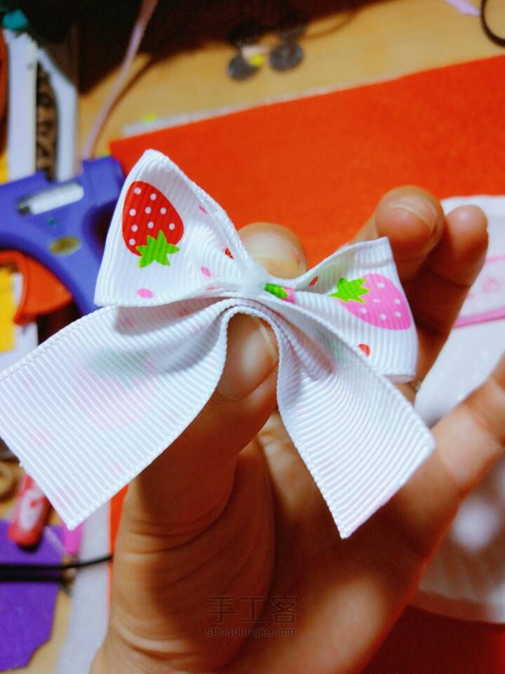 蝴蝶结🎀儿童小发夹的做法 第8步