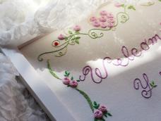 唯美立体刺绣婚礼欢迎板丨无法抗拒的美好