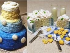 粘土进阶课丨迷你海洋风系列蛋糕