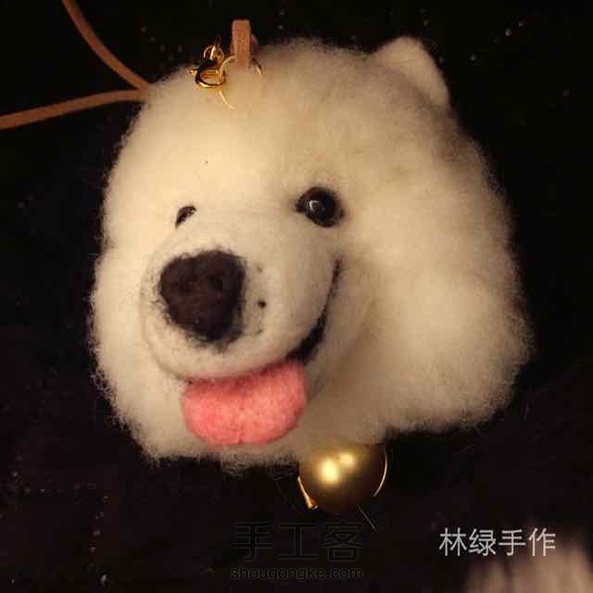 微笑天使萨摩耶，教程已发，点击图片下方链接～～林绿手作。 第4张