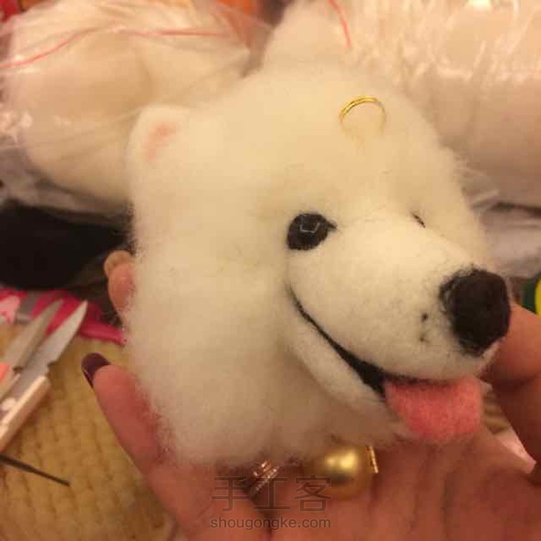 微笑天使萨摩耶，教程已发，点击图片下方链接～～林绿手作。 第8张