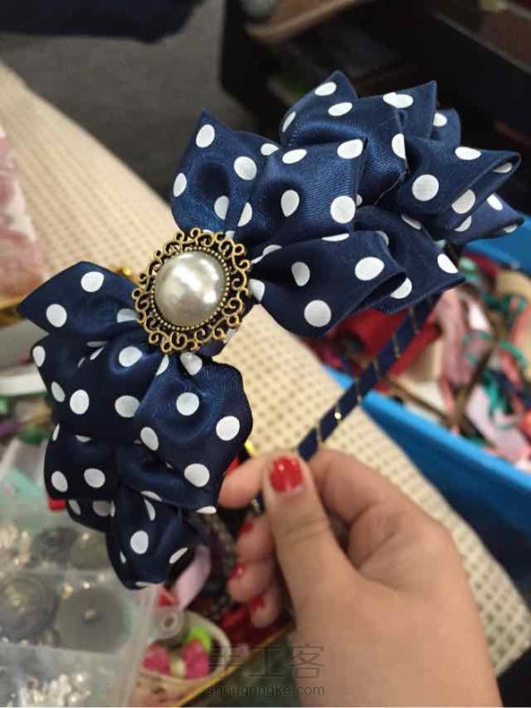 跟着小白的教程做的，发现做出来的好好看！那就给自己带吧！哈哈😄😄😄！