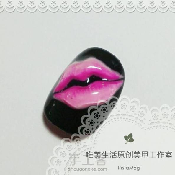 立体咬唇指甲片