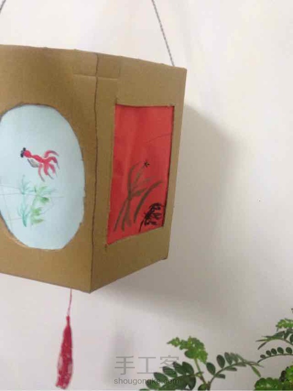 给儿子幼儿园交作业的，也是第一次做灯笼。 第2张