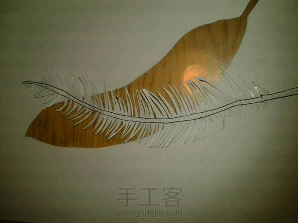 偷懒了，画了个大型就直接上剪刀咔嚓了，连刻刀都没用 第1张