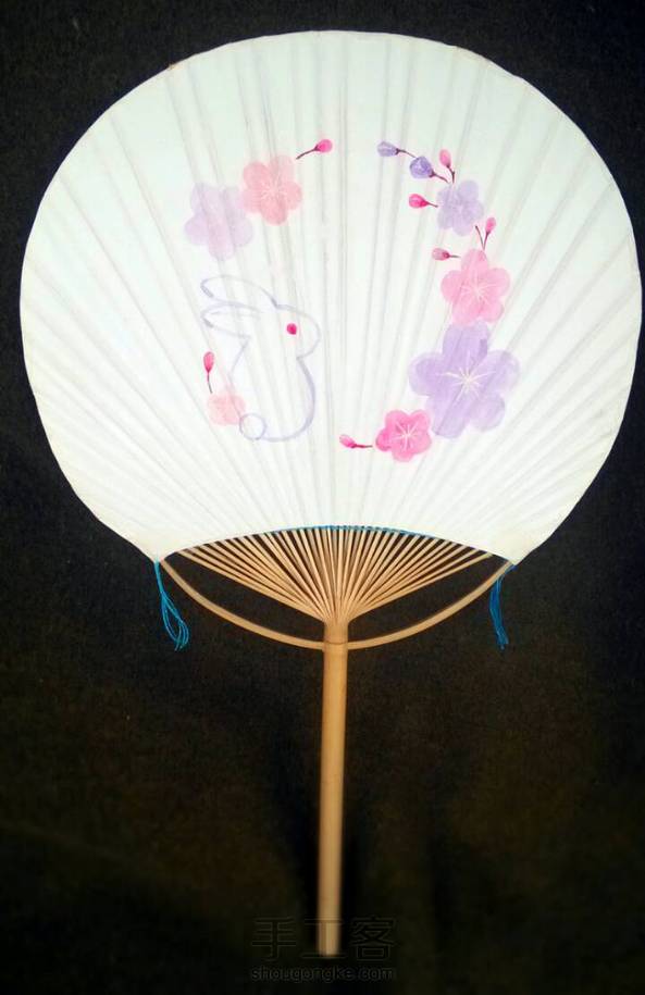 今年继续画团扇，本季主打樱花哦~🌸🌸🌸 第5张