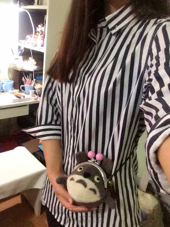 给小侄女做了一个龙猫口金包，教程戳下方Y(^_^)Y