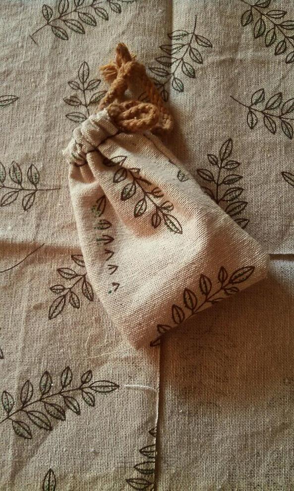 自己做的束口袋，就是缝得太差了 第1张