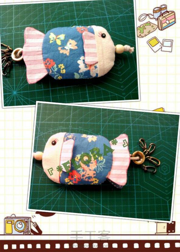 大家快来看看，我今天完成的3个金鱼钥匙包~ 哈哈~ 
ps, 最近精神亢奋，每天睁开眼就做手工，直到晚上睡觉💤，晚安咯~