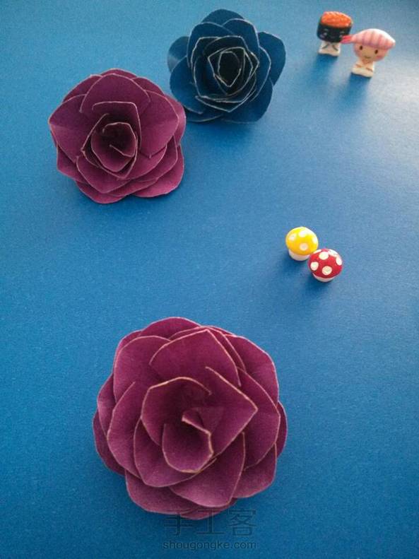 和女儿一起折的