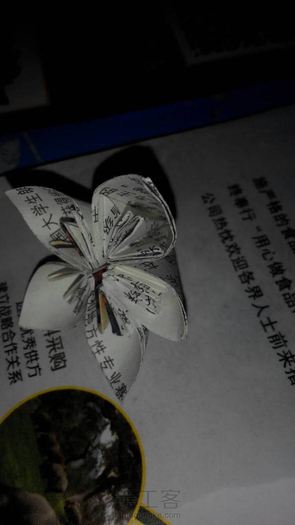 拿广告纸练练手，结果做出来的花瓣 ，大小不一。。。 第1张
