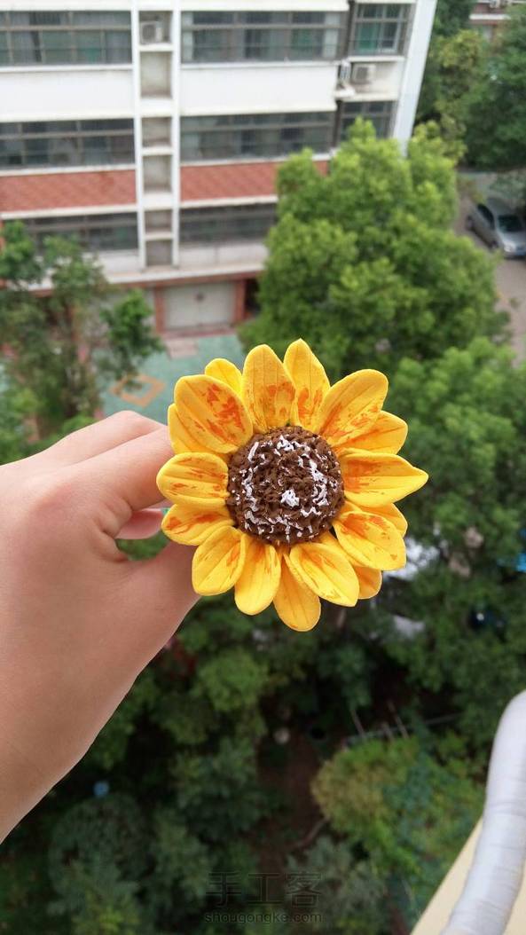 看看我的学习成果，轻粘土向日葵……