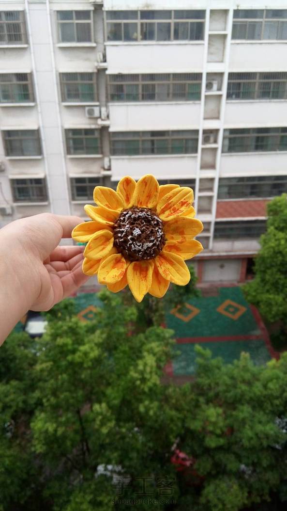 看看我的学习成果，轻粘土向日葵…… 第3张