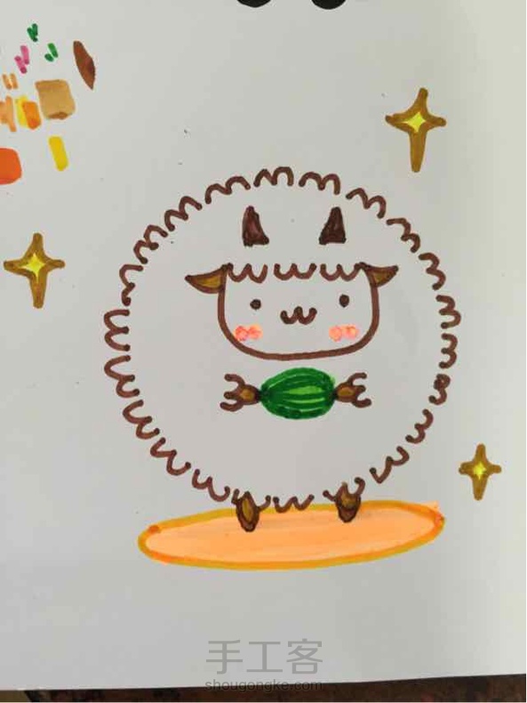 哈哈，又画了一个，太好玩啦😝