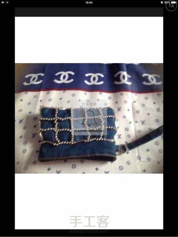 我做的牛仔手包 第1张