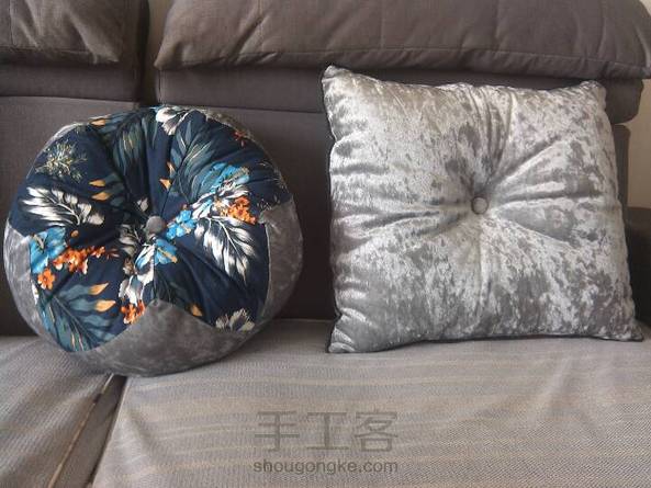 冰花绒的面料很适合做抱枕 第1张