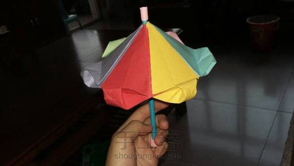 第一次做纸伞。😄😺👍