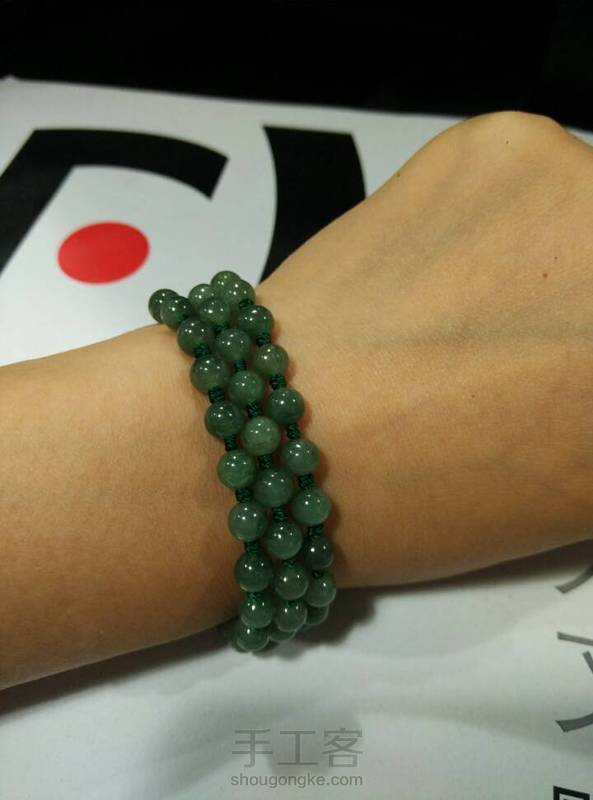 我喜欢这种深一点的油青玉珠，油亮亮的很有质感很耐看 第2张