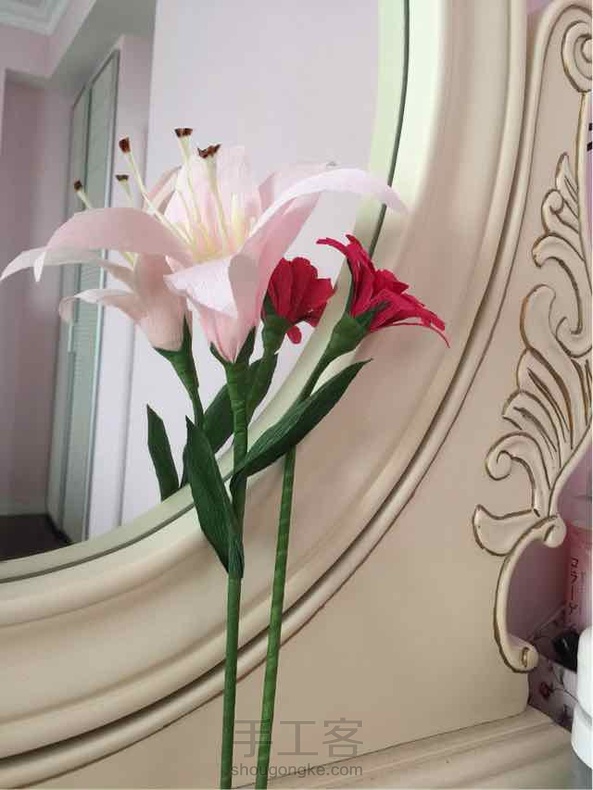 皱纹纸雏菊百合 第3张