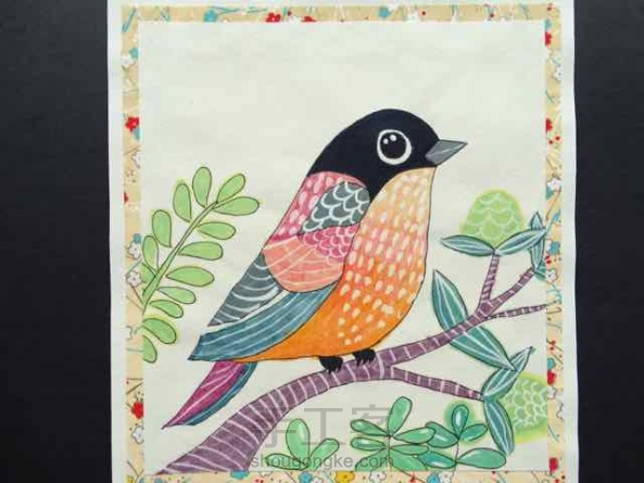 六年级学生临摹外国艺术家画的小鸟，很简单又好看，有教程哦😊 第4张