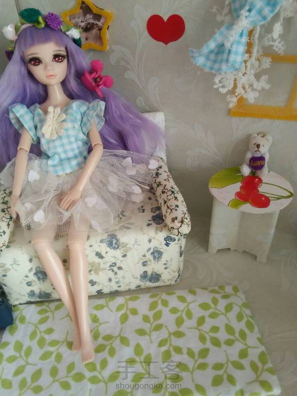 娃娃用360度无死角，圆形小桌子发教程啦！喜欢的亲们欢迎收藏点赞！ 第1张