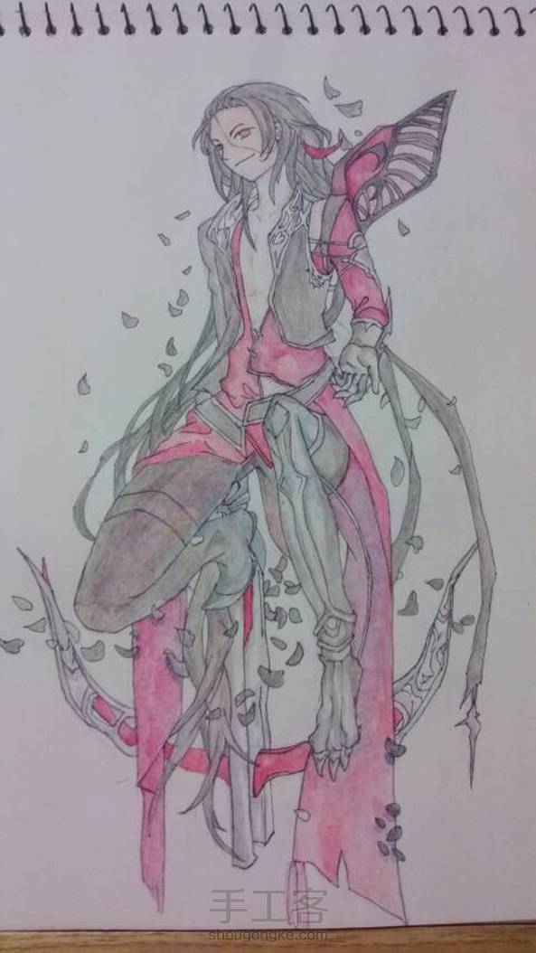 拿出渣画用针管笔勾了线，感觉顺眼多了…_φ(･ω･ ) 第1张