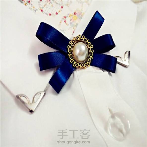 开在领上的花 —蓝调  复古领饰胸针、丝巾扣、领饰。学院风，搭配白衬衫最是好看 第1张