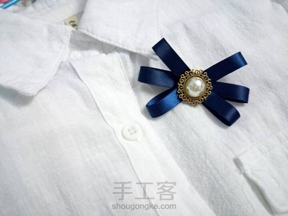 开在领上的花 —蓝调  复古领饰胸针、丝巾扣、领饰。学院风，搭配白衬衫最是好看 第5张