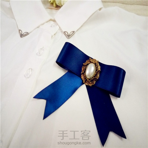 开在领上的花 —蓝调  复古领饰胸针、丝巾扣、领饰。学院风，搭配白衬衫最是好看 第7张