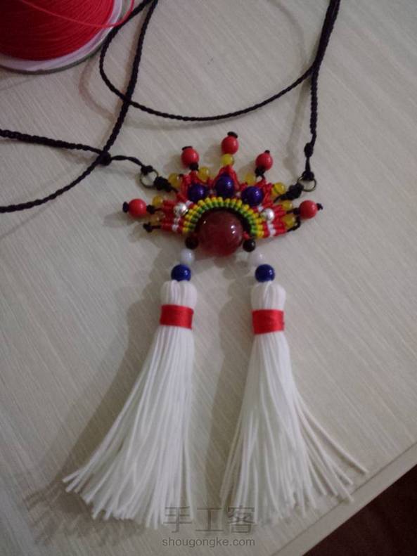 珠子穿不进线T^T先将就一下，还是原作好看~(≧▽≦)/~