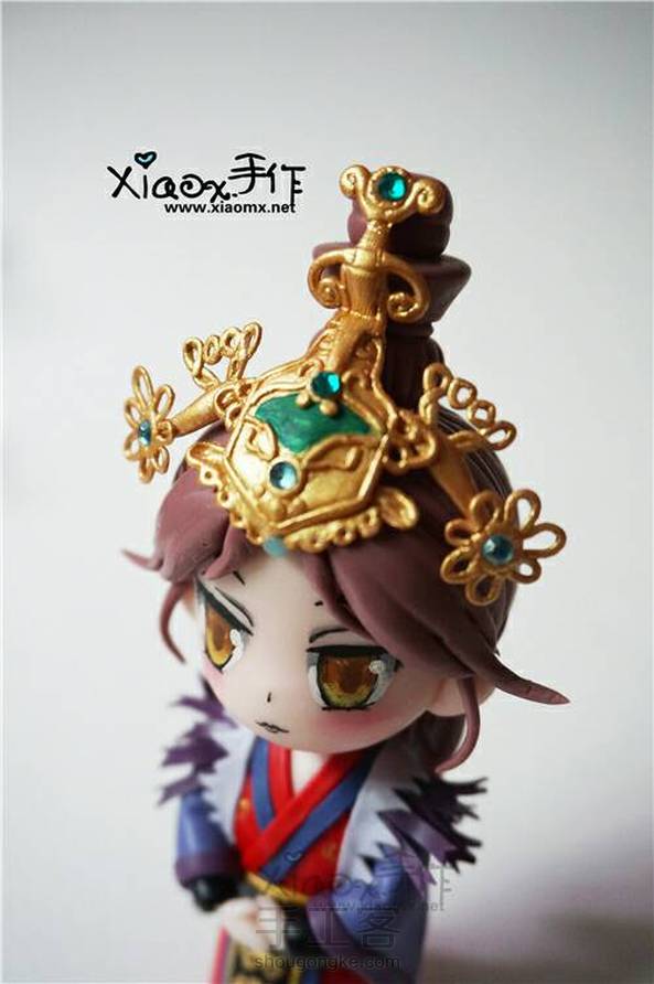 【Xiaox手作】做了个芈月，最磨人的是头饰，稍微改编了下，哈哈。如果有的买，还是买来用比较省事哒！下面有教程链接，嗯嗯！这两天再做一个芈姝吧😁 第4张