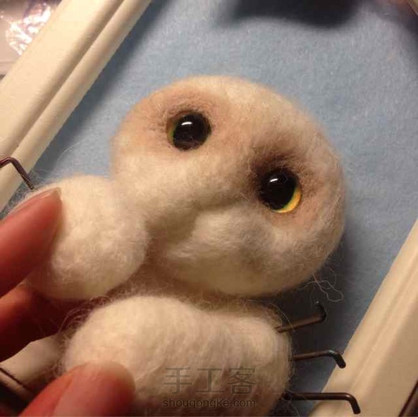 甜心喵相框制作花絮😁进口西班牙短纤制作😝 第1张