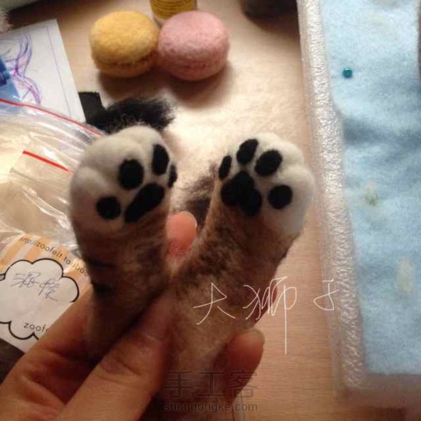 甜心喵相框制作花絮😁进口西班牙短纤制作😝 第3张