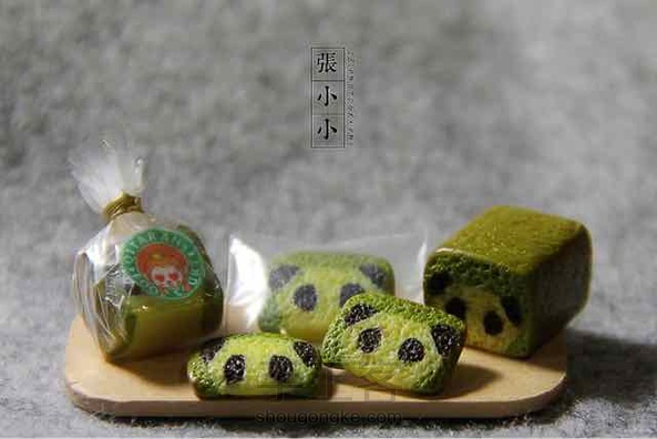 抹茶熊猫面包，看着就很好吃的样子。
