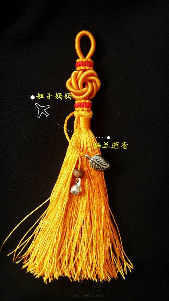 这土豪金看着真正爽呀😄😄，没想到我也会曼陀罗花结啦，曾经感觉那么复杂，大家来动手吧，简单教程！ 第5张