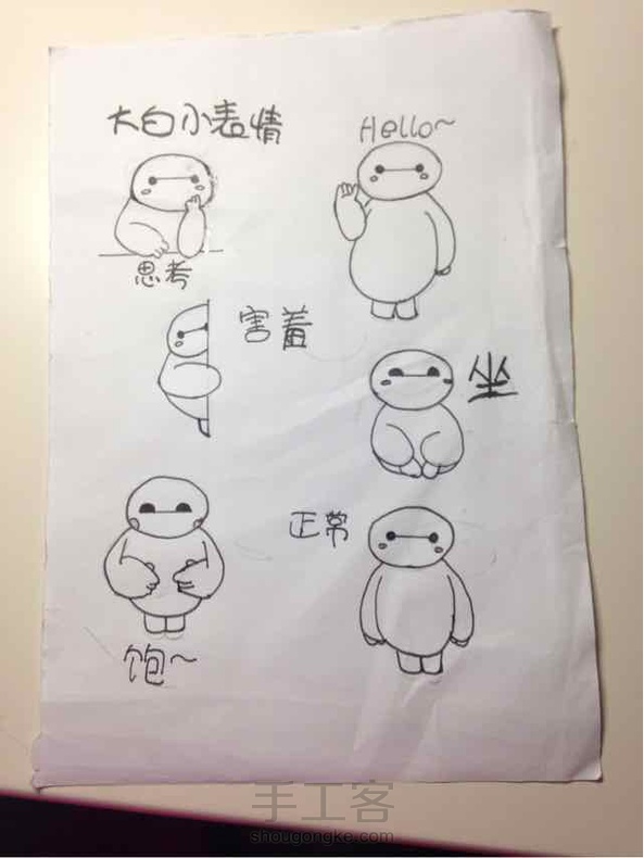 大白小表情，哪里不好看，还请指出来。
