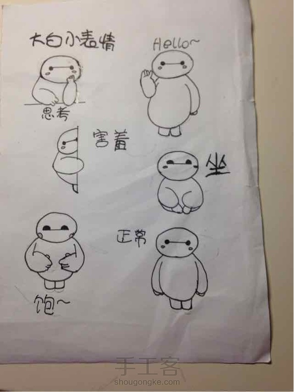 大白小表情，哪里不好看，还请指出来。
 第1张