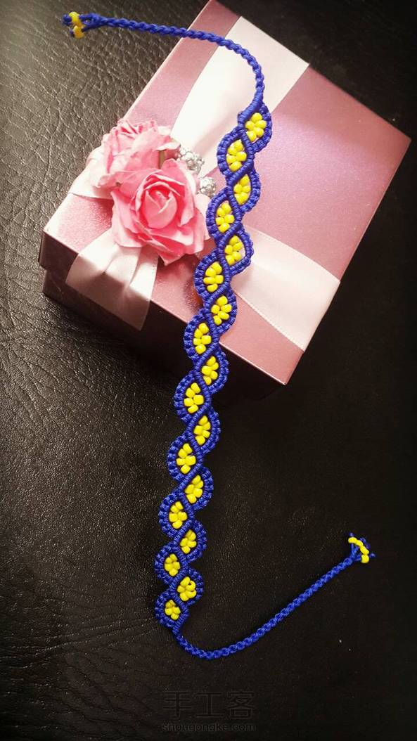 小清新手绳，超简单的编法！😜 第4张