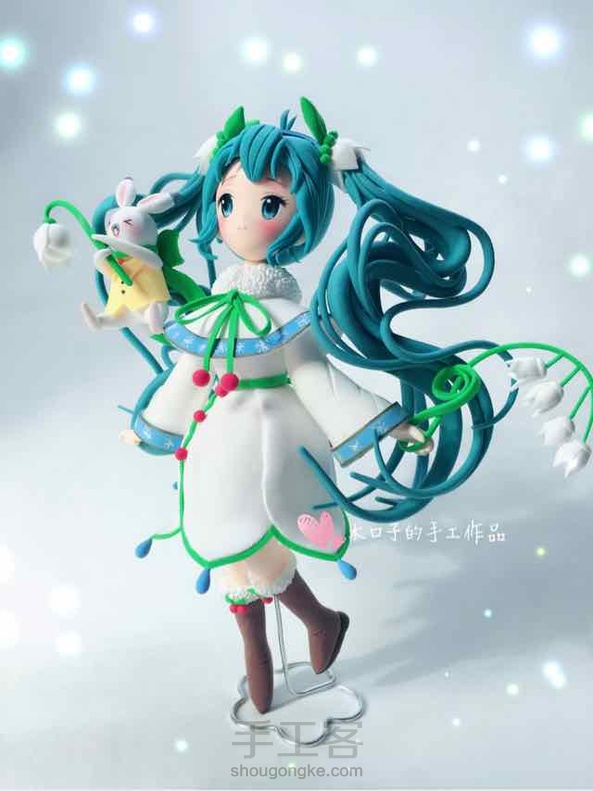 明明做的是雪初音正比，可出现效果怎么像Q版一样！-_-#小兔乖乖说：初音我们冲呀！（≧∇≦） 第1张