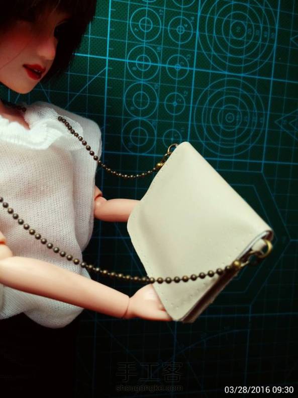 又做了个包。感觉厚一点的pu效果好些。之前那个跟折纸一样(::>_ 第1张