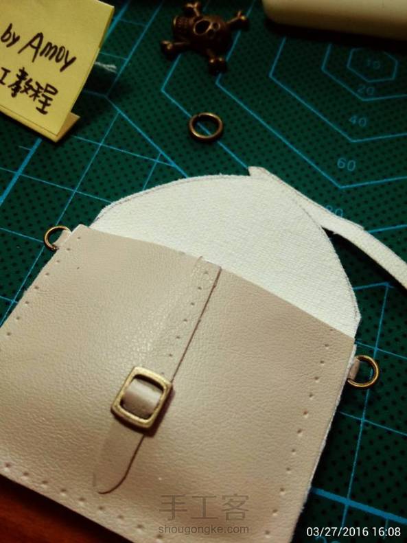 又做了个包。感觉厚一点的pu效果好些。之前那个跟折纸一样(::>_ 第3张