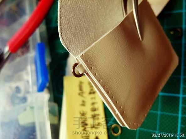 又做了个包。感觉厚一点的pu效果好些。之前那个跟折纸一样(::>_ 第4张