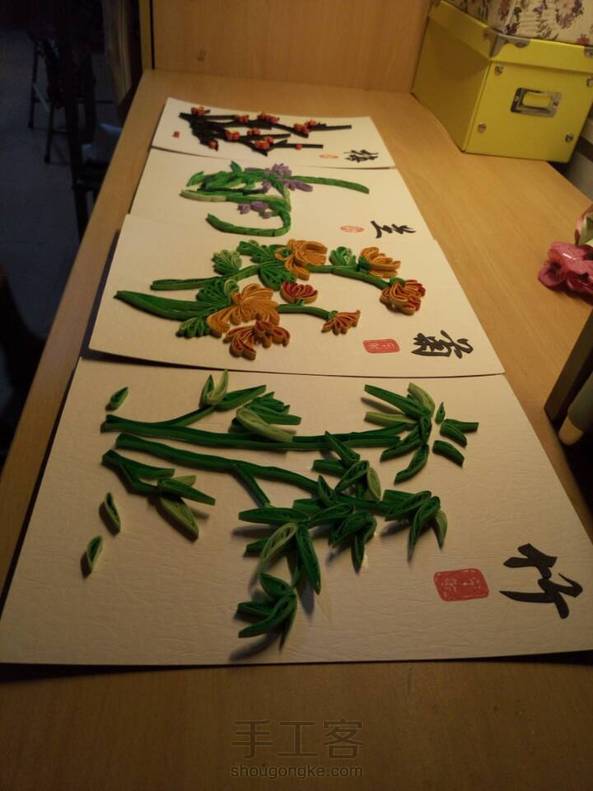 重新补图，谢谢谷茉，我学会了！《梅兰竹菊》——四君子 第4张