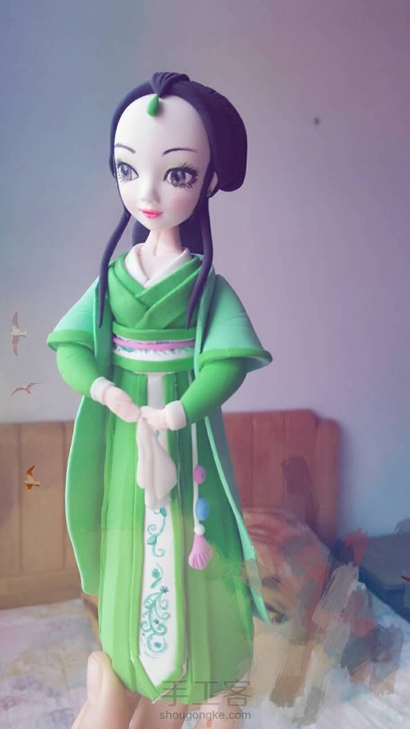 发际线做的太高，手乱七八糟，懒癌晚期，好多步骤省略了，将就看。第二个娃比第一个进步是不是很明显呢？ 第1张