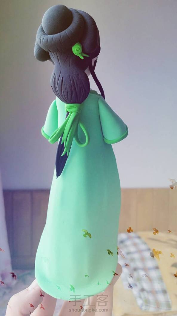 发际线做的太高，手乱七八糟，懒癌晚期，好多步骤省略了，将就看。第二个娃比第一个进步是不是很明显呢？ 第2张