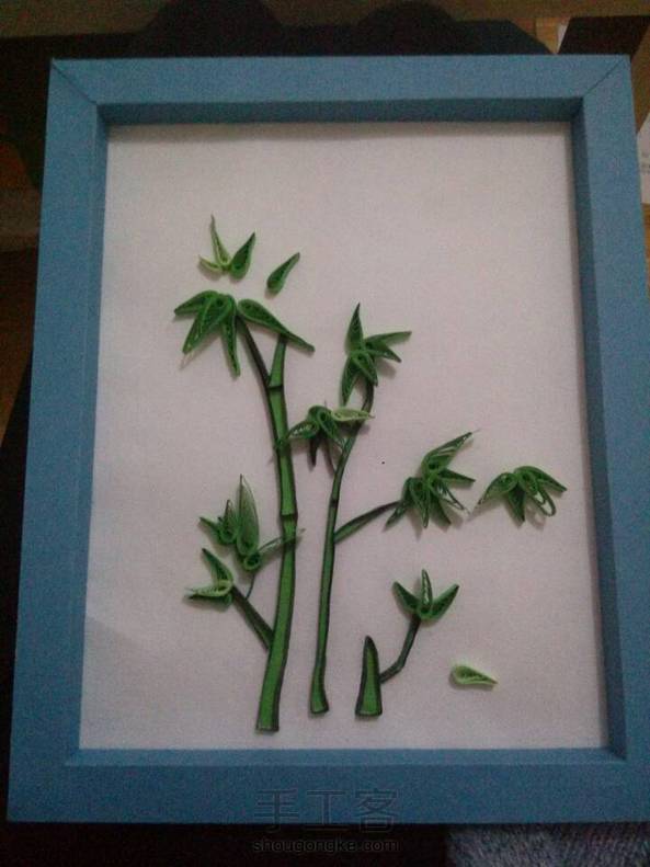 竹，很感谢谷茉的教程哦！勾边挺难