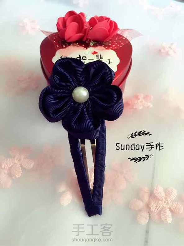 强迫症连六图都凑不够！哭晕😭
五瓣梅发夹，花花和缠弹簧夹教程已发，感兴趣的小伙伴可以看看顺手点赞哦！😘 第1张