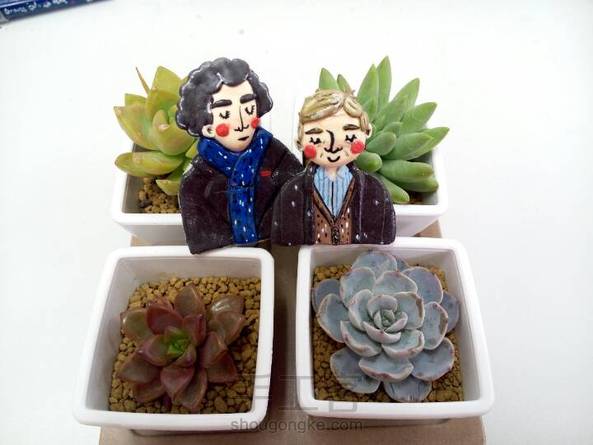 脑子一抽拿超轻做了胸针，下雨天一定不能带出去浪orz……不管怎么说二维比三围立体的好捏好多啊!卷福和花生……捏完很久了，因为想上教程所以拖到现在……终于，教程已传！ 第2张