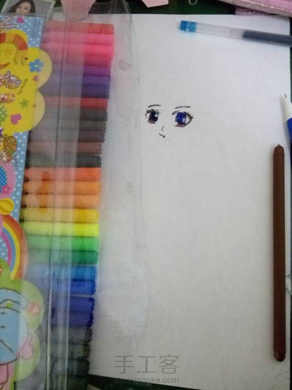 我没有彩铅只能用彩笔，代替了。
