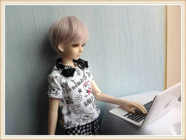 #bjd mk-吉恩#自制的T恤和短裤，T有教程 第1张